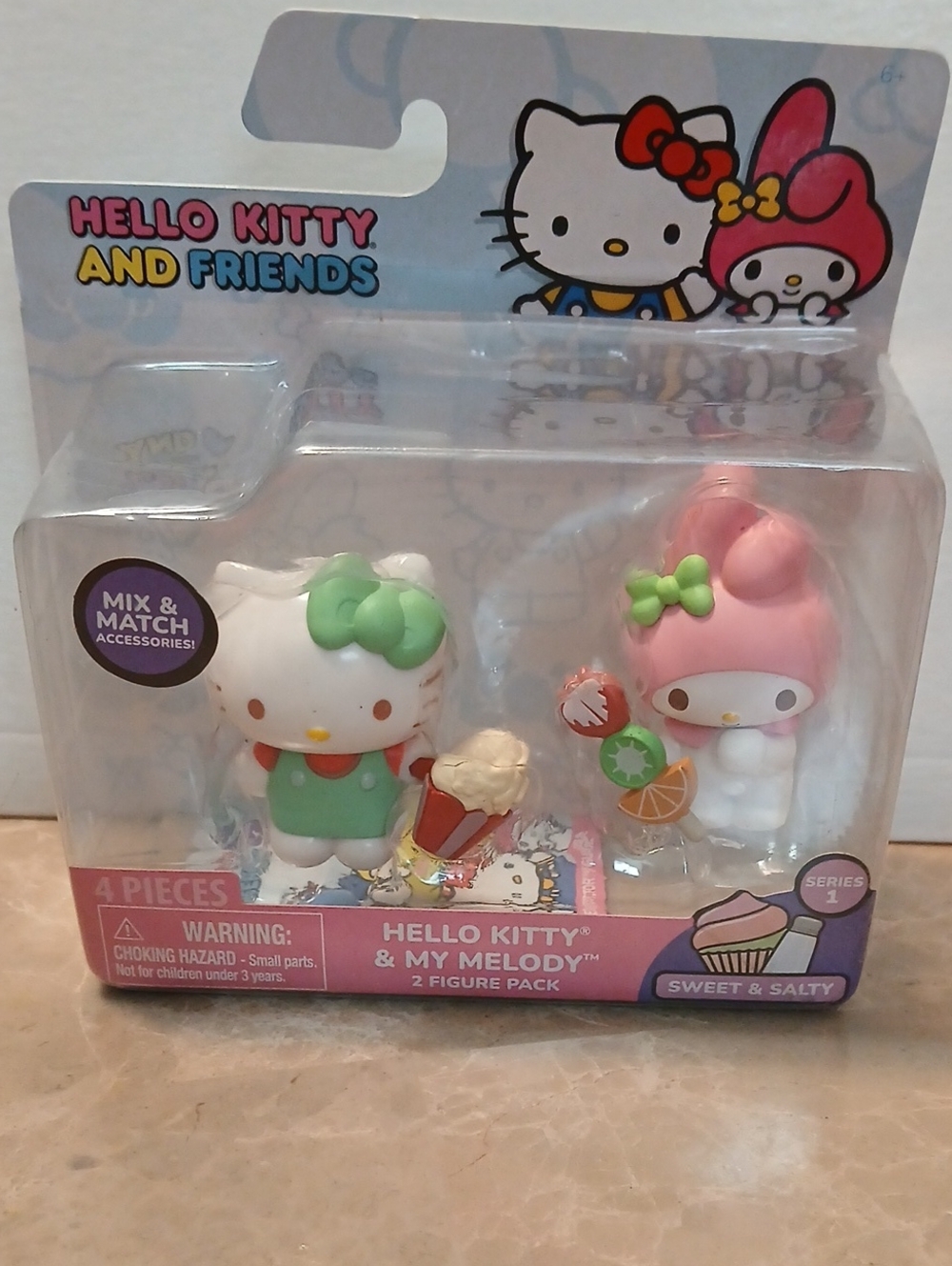 Hello Kitty And Friends Figure Pack-Hello Kitty And My Melody Sweet&Salty Series